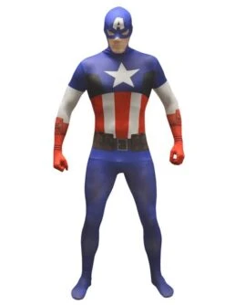 Disfraz De Capitán América Clásico Morphsuit