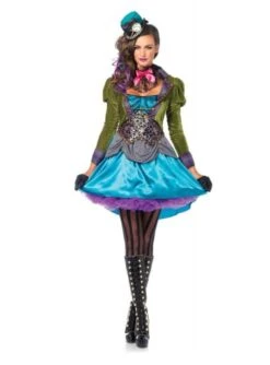 Disfraz De Sombrerero Deluxe Para Mujer