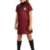 Disfraz De Star Trek Uhura Rojo Niña