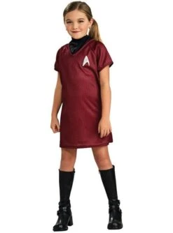 Disfraz De Star Trek Uhura Rojo Niña