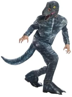 Disfraz De Dinosaurio Velociraptor Blue Para Adulto - Jurassic World